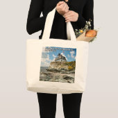 Roos Island Lighthouse, Rhode Island Grote Tote Bag (Voorkant (product))