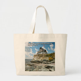 Roos Island Lighthouse, Rhode Island Grote Tote Bag