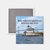 Roos Island Lighthouse, Rhode Island Magnet (Voorkant / Achterkant)