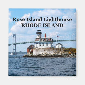 Roos Island Lighthouse, Rhode Island Magnet (Voorkant)