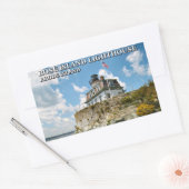 Roos Island Lighthouse, Rhode Island Rechthoekige Sticker (Envelop)