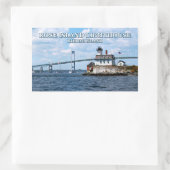 Roos Island Lighthouse, Rhode Island Rechthoekige Sticker (Tas)