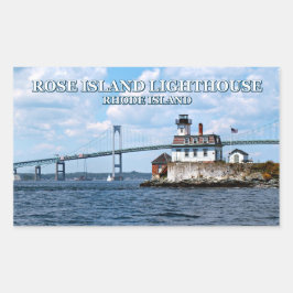 Roos Island Lighthouse, Rhode Island Rechthoekige Sticker