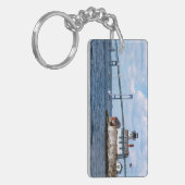 Roos Island Lighthouse, Rhode Island Sleutelhanger (Voorkant Links)