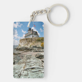 Roos Island Lighthouse, Rhode Island Sleutelhanger