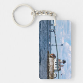 Roos Island Lighthouse, Rhode Island Sleutelhanger