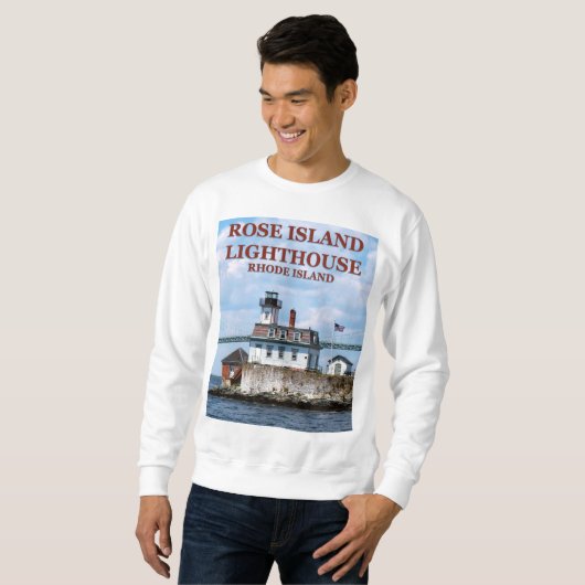 Roos Island Lighthouse, Rhode Island Sweatshirt (Voorkant volledig)