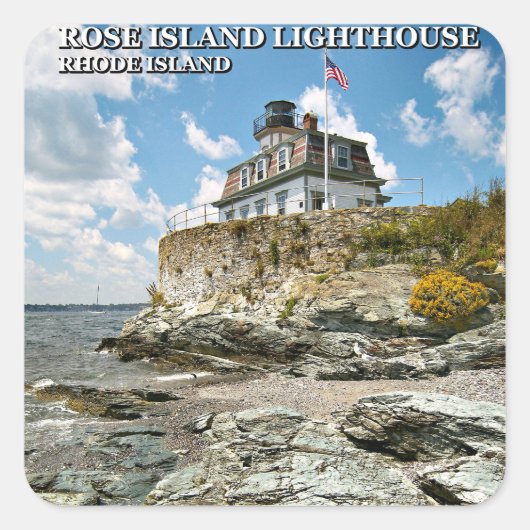 Roos Island Vuurtoren, Rhode Island Stickers (Voorkant)