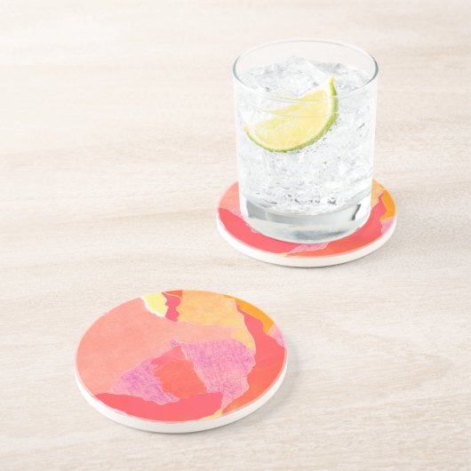 ROOS IV ZANDSTEEN ONDERZETTER (Zijkant)