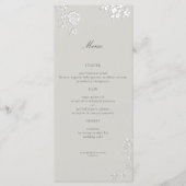 Roos Ivoor Sonnet Formeel Klassiek Ethisch Trouwen Menu (Voorkant)