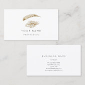 Roos Ivory Lashes Brows Makeup Logo White Visitekaartje (Voorkant / Achterkant)