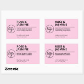 Roos Jasmine Scent Pink Soy Candle Labels (Vel)