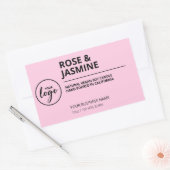 Roos Jasmine Scent Pink Soy Candle Labels (Envelop)