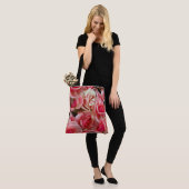 Roos Juxtapose  bloemmotief Tote Bag (Op model)