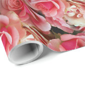 Roos Juxtapose Cadeaupapier (Rol Hoek)