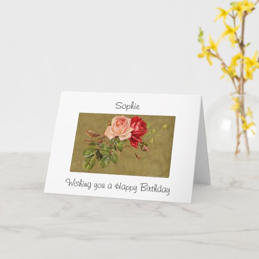 Roos Kaart (Gele Bloem)