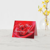 Roos kaart Red Rose Aangepast Wenskaart (Gele Bloem)