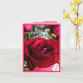 Roos Kaarten Rode bloemen Aangepast Wenskaart (Gele Bloem)