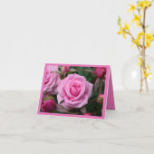 Roos Kaarten Roze bloemen Aangepast Wenskaart (Gele Bloem)