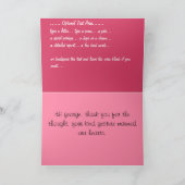 Roos Kaarten Roze bloemen Aangepast Wenskaart (Binnen)