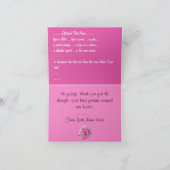 Roos Kaarten Roze bloemen Aangepast Wenskaart (Binnen)