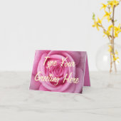 Roos Kaarten Roze Bloemen Aangepast Wenskaart (Gele Bloem)