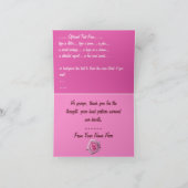 Roos Kaarten Roze Bloemen Aangepast Wenskaart (Binnen)