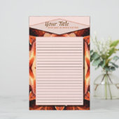 Roos Kaleidoscoop Linds Stationery Briefpapier (Staand voorkant)