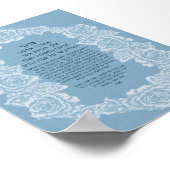 roos kandelen - blauw poster (Hoek)