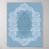 roos kandelen - blauw poster (Voorkant)