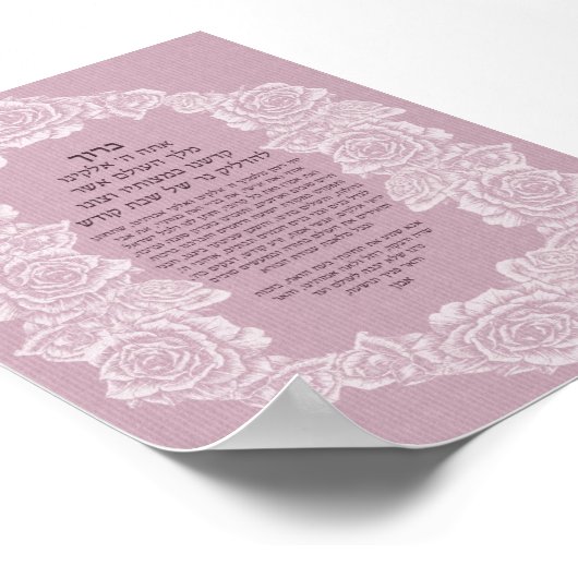 roos kandelen - lila poster (Hoek)