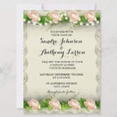 Roos & Kant bruiloft uitnodiging (Voorkant)