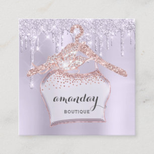 Roos Kast Hanger Dress Boutique Paarse Drivers Vierkante Visitekaartje