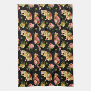 Roos Katten Vintage Floral Kitchen Towel Theedoek