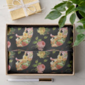Roos Katten Vintage Floral Tissuepapier (Geschenk)