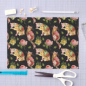 Roos Katten Vintage Floral Tissuepapier (Craft)