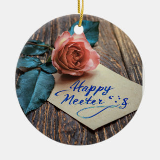 Roos Keramisch Ornament
