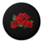 Roos Keramische Knop (Voorkant)