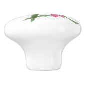 Roos Keramische Knop (Zijkant)
