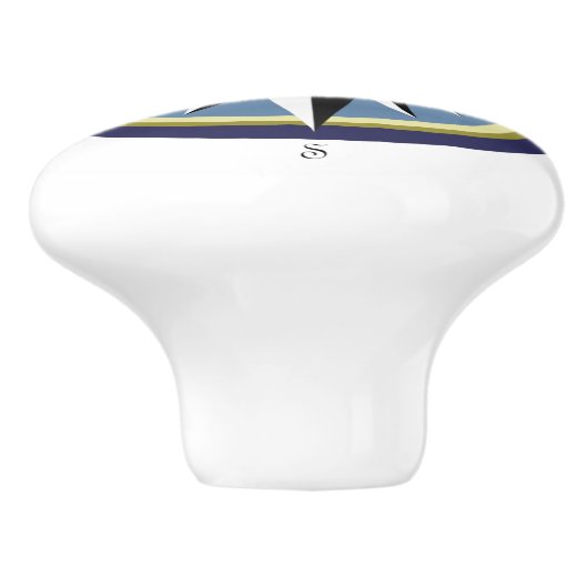 Roos Keramische Knop (Zijkant)