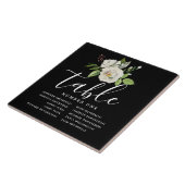 Roos Keramische Tegel Zitting Grafiek Tafelnummer Tegeltje (Zijkant)