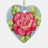 Roos kerst kerstversiering keramisch ornament (Rechts)