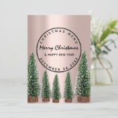 Roos kerstfeestdag wintermenu Groen Menu (Staand voorkant)