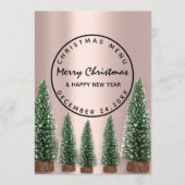 Roos kerstfeestdag wintermenu Groen Menu (Voorkant)