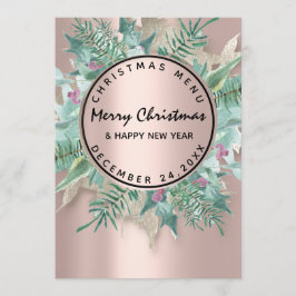 Roos kerstmis winterfeest wintermenu Floral Menu