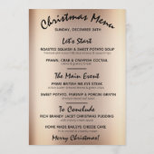 Roos kerstmis winterfeestdag wintermenu Wreater Menu (Achterkant)