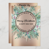 Roos kerstmis winterfeestdag wintermenu Wreater Menu (Voorkant / Achterkant)