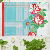 Roos keukenhanddoek (Gevouwen)
