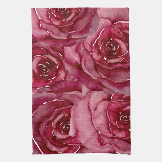 Roos keukenhanddoek #1 (Verticaal)