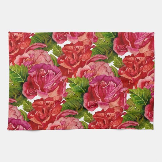 Roos keukenhanddoek #2 (Horizontaal)